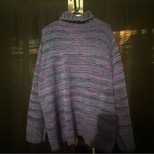 Fashion Bug Purple and Blue Knit Sweater